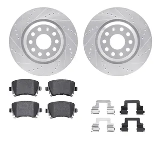 R1 Concepts WGTH1-74035 Brake Rotors - D/S - Silver W/ Euro Ceramic Pads & Hdw